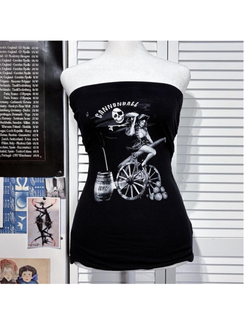 Pirate graphic tube top